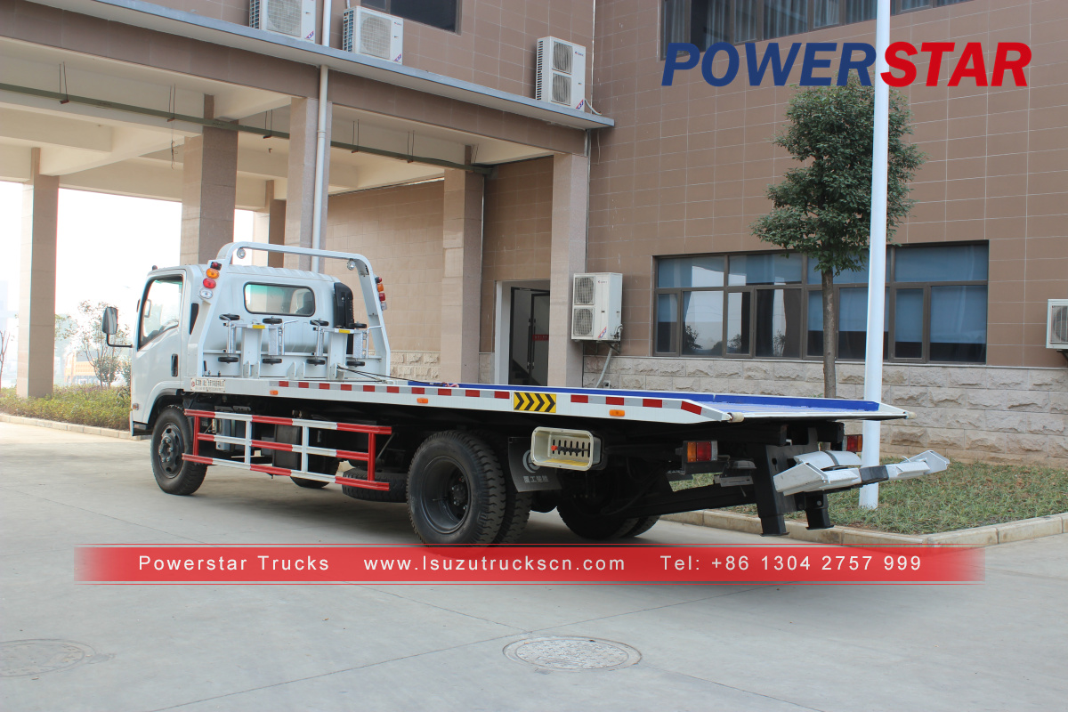 Combodia 5tons ELF 700P Flatbed wrecker towing trucks Isuzu for sale