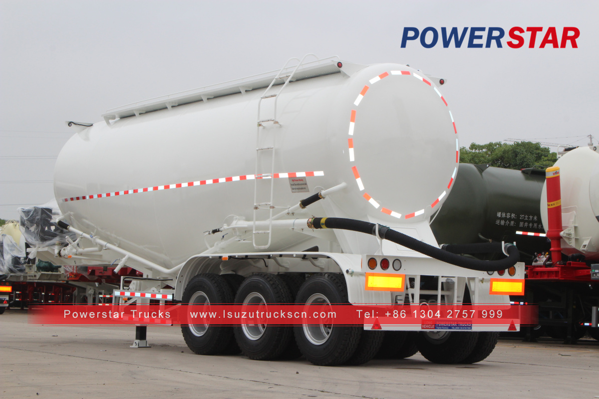 Philippines 40ton 60tons dry silo bulk cement bulker tank trailer for sale