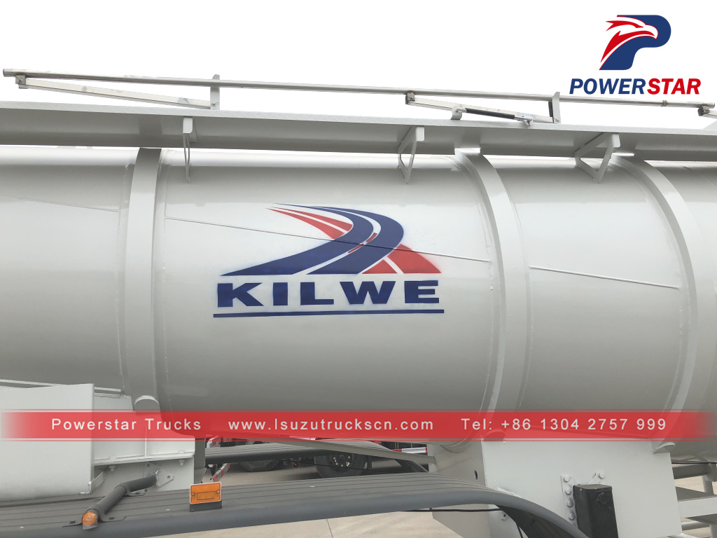 Zambia customer made Acetic Acid Tanker Semi Trailer 3 Axles For Transport Acetic 