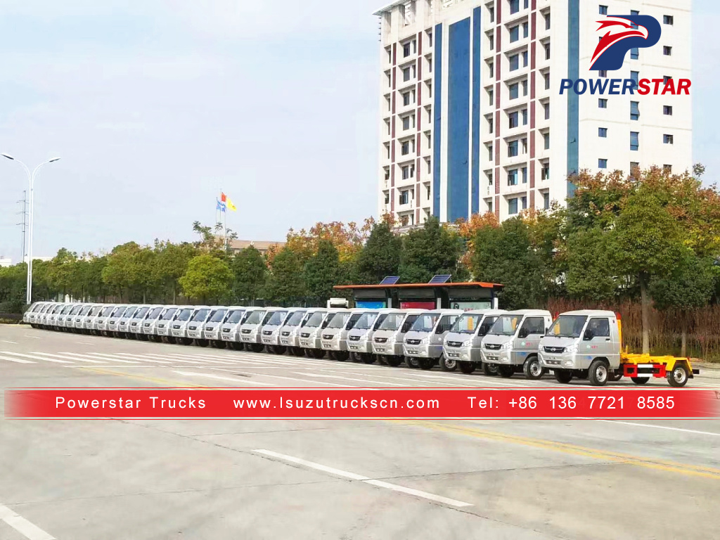 Myanmar mini foton Roll-off Hook Lift Garbage Truck for sale