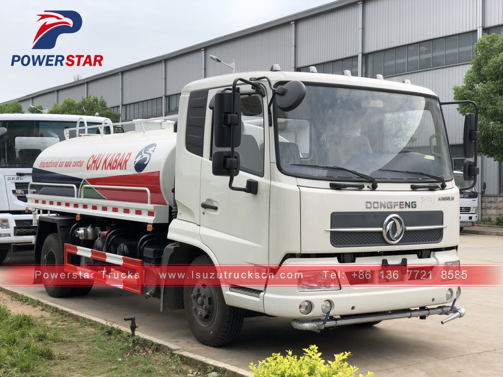 Myanmar chu kabar dongfeng water spray drinking water tank truck for sale