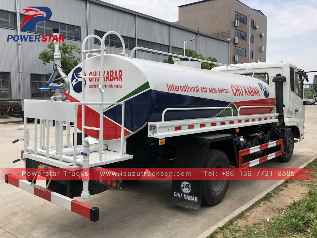 Myanmar chu kabar dongfeng water spray drinking water tank truck for sale