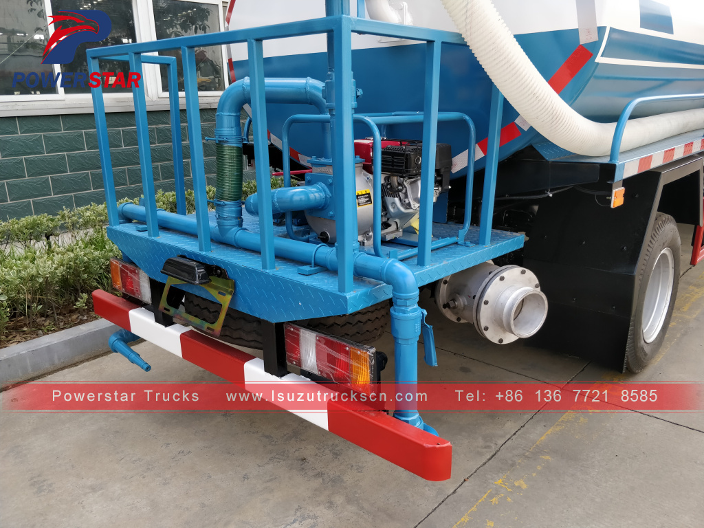 Philippines Fecal sewage sucker truck Isuzu sewer pump tanker vehicle for sale