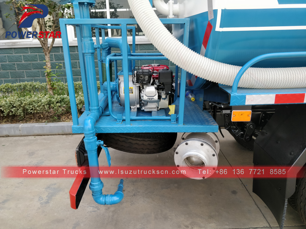 Philippines Fecal sewage sucker truck Isuzu sewer pump tanker vehicle for sale