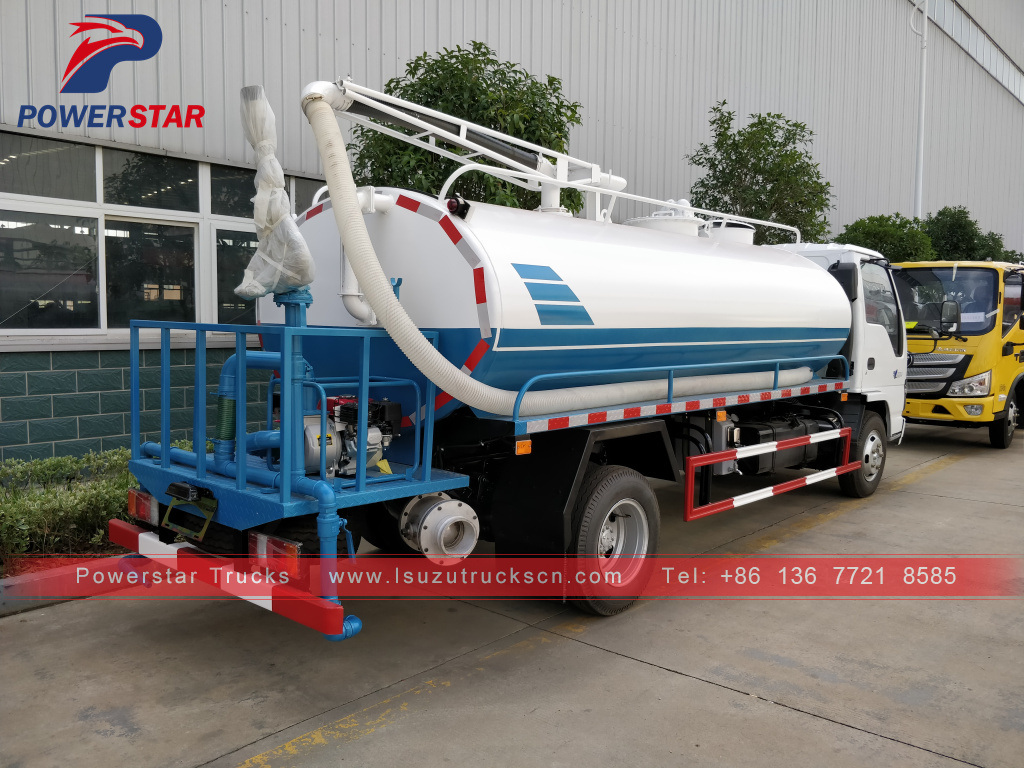 Philippines Fecal sewage sucker truck Isuzu sewer pump tanker vehicle for sale