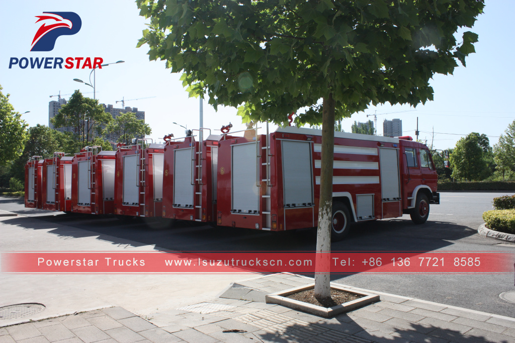 Cambodia FTR FVR Emergency Response Fire Vehicles Isuzu Water foam Fire fighting trucks for sale