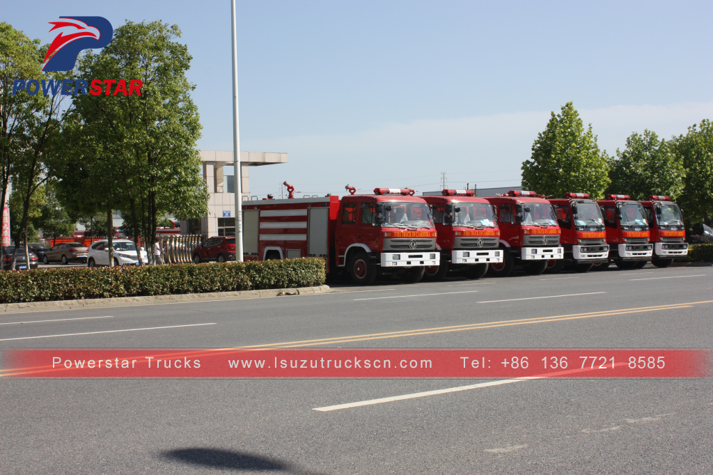 Cambodia FTR FVR Emergency Response Fire Vehicles Isuzu Water foam Fire fighting trucks for sale