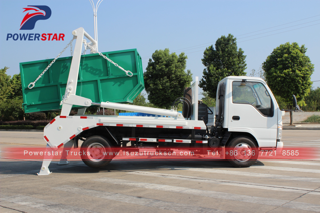 Philippines Mongolia Skip Loader Truck Isuzu Skip Bin Lifter for sale