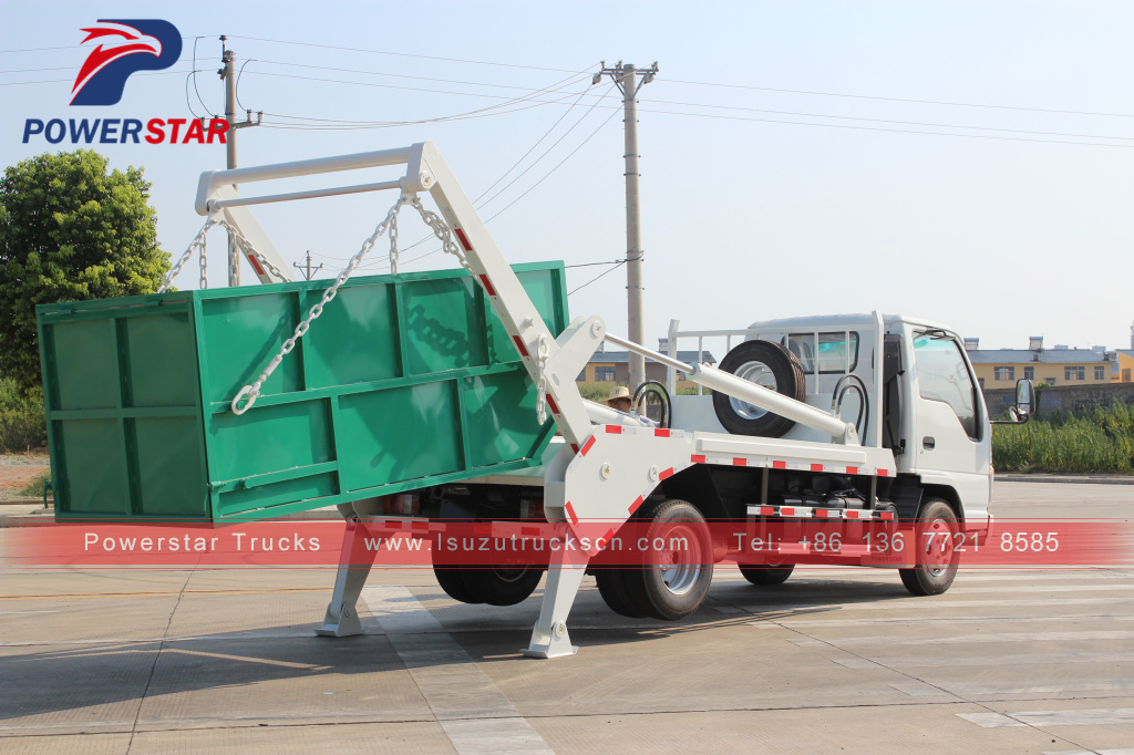 Philippines Mongolia Skip Loader Truck Isuzu Skip Bin Lifter for sale