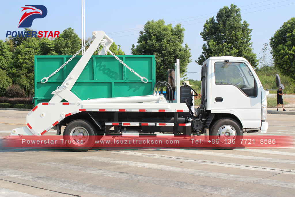 Philippines Mongolia Skip Loader Truck Isuzu Skip Bin Lifter for sale