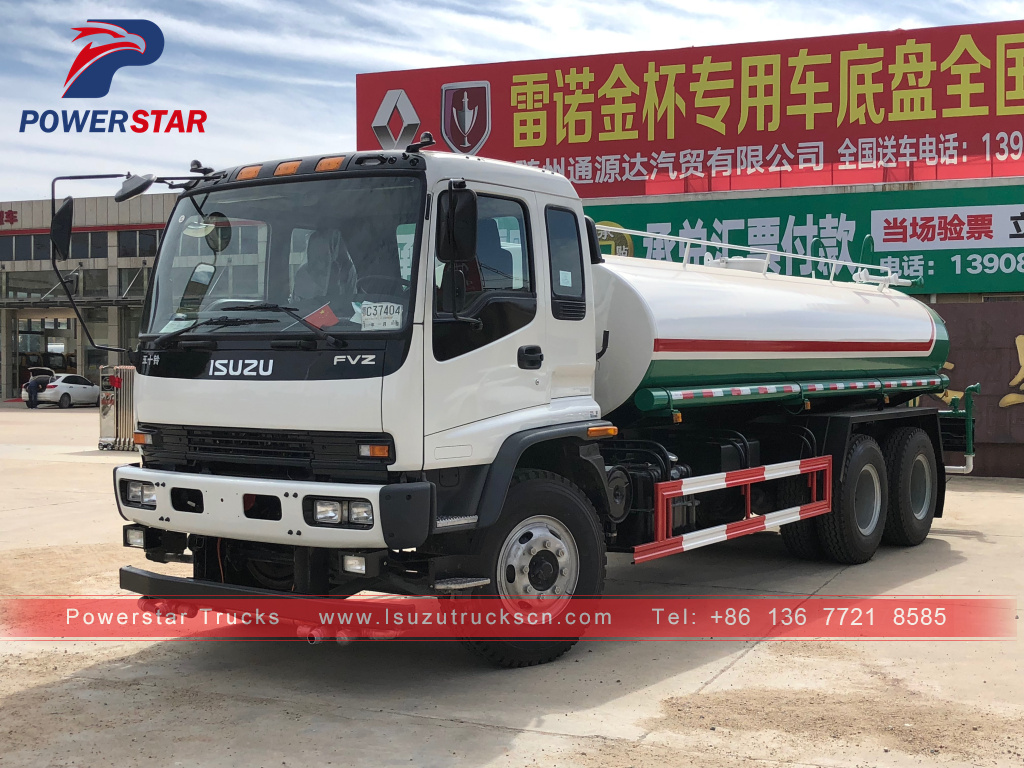 Armenia 20cbm Isuzu water sprinkler truck Tanker lorry vehicle for sale