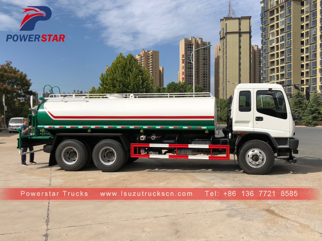 Armenia 20cbm Isuzu water sprinkler truck Tanker lorry vehicle for sale