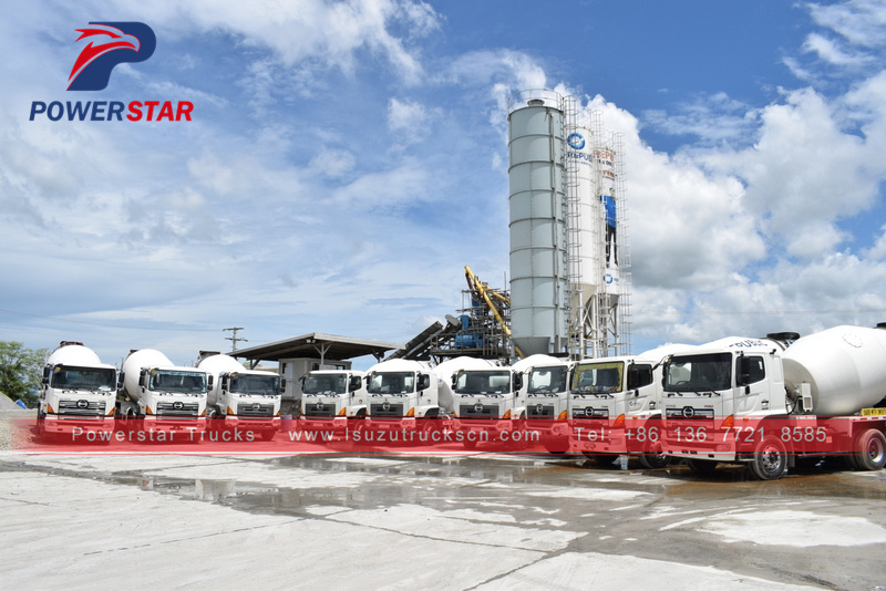 Philippines 6x4 10wheels HINO 10M3 Concrete Mixer Truck for sale