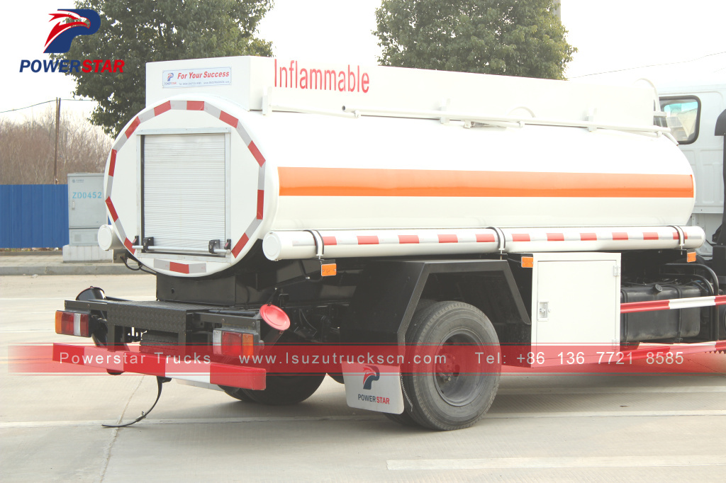 Myanmar ISUZU Oil Truck Price/5CBM Fuel Tank Truck/4*2 Tanker Lorry For Sale