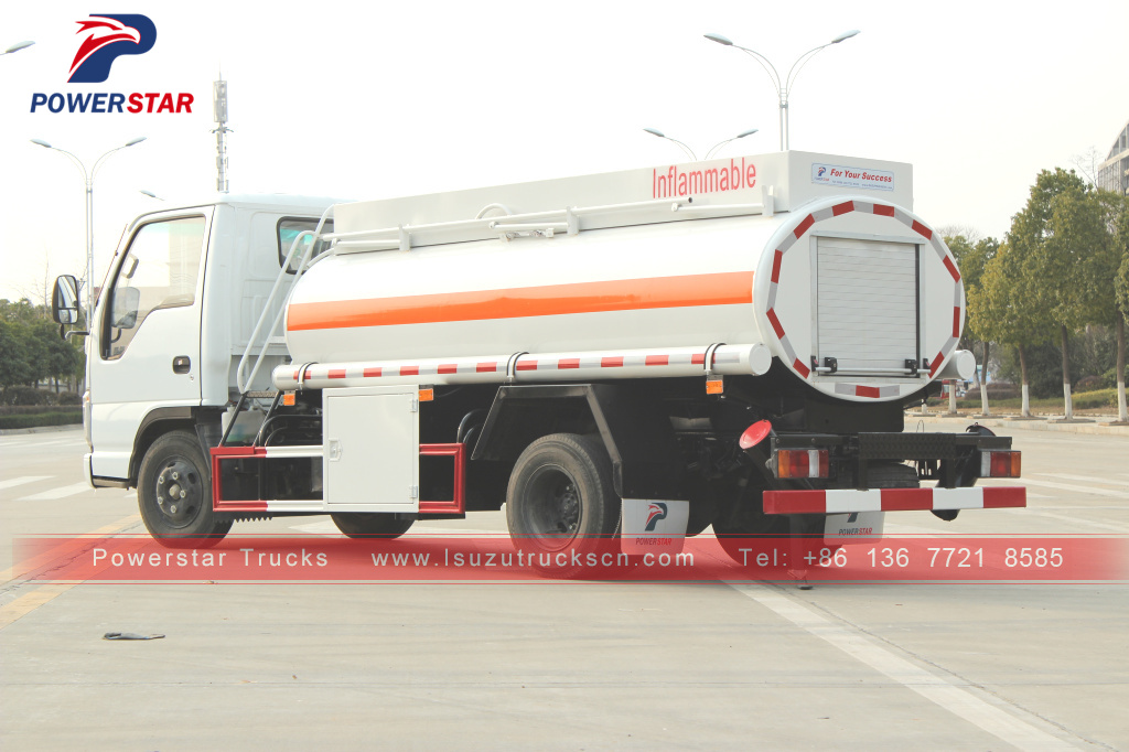 Myanmar ISUZU Oil Truck Price/5CBM Fuel Tank Truck/4*2 Tanker Lorry For Sale