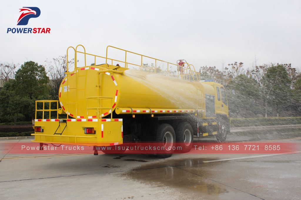 ISUZU FVZ road sprinkler water tank fire truck 14000L water bowser truck for sale