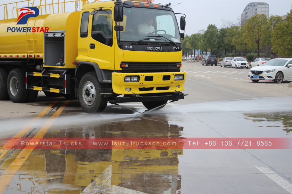 ISUZU FVZ road sprinkler water tank fire truck 14000L water bowser truck for sale