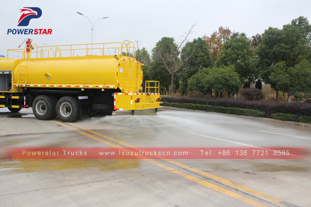 ISUZU FVZ road sprinkler water tank fire truck 14000L water bowser truck for sale