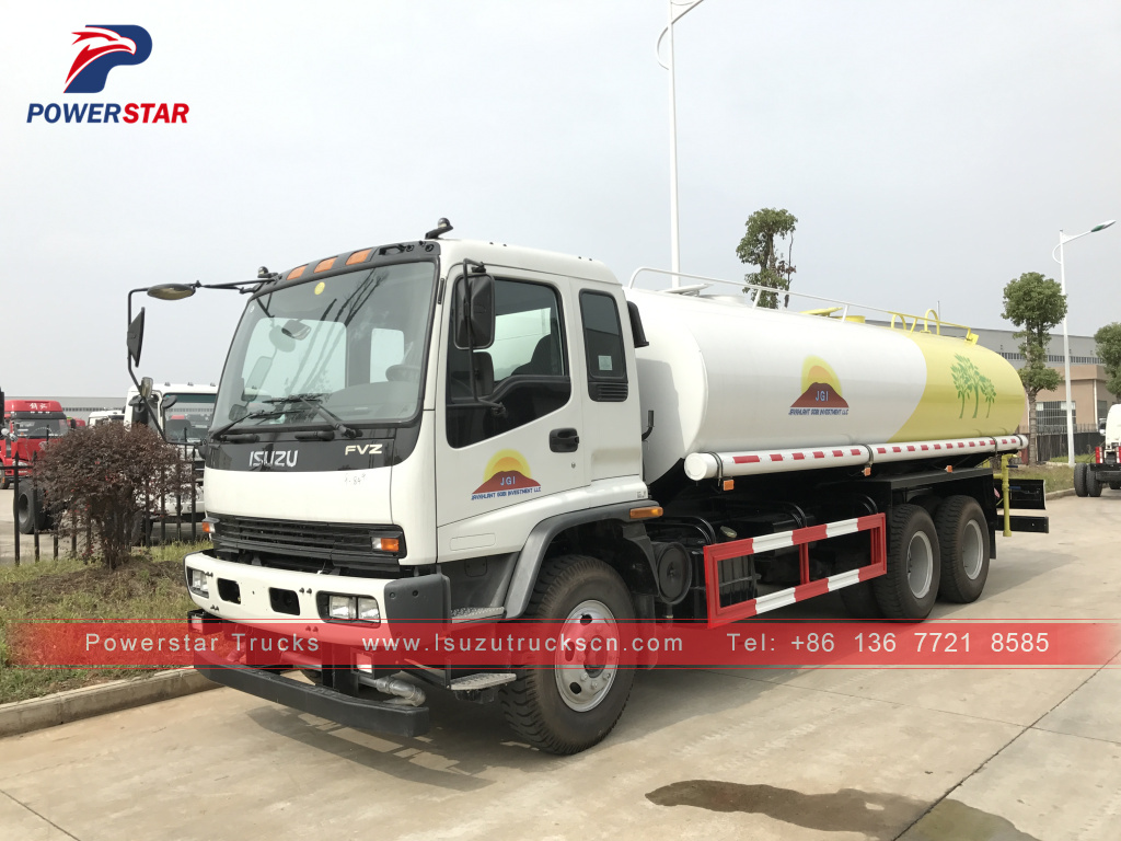 Mongolia customer build 20cbm ISUZU FVZ water bowser sprinkler tank truck for sale