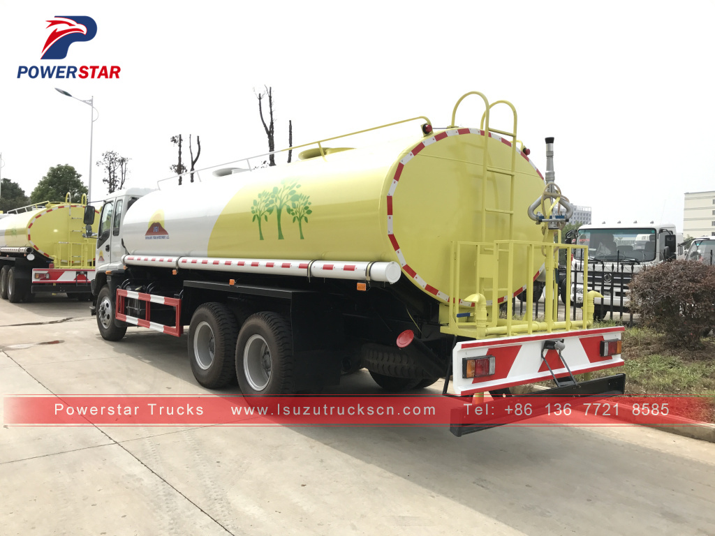 Mongolia customer build 20cbm ISUZU FVZ water bowser sprinkler tank truck for sale