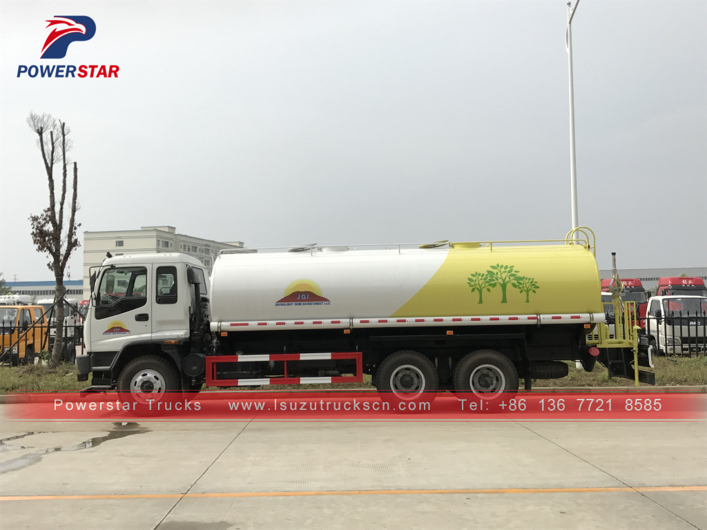 Mongolia customer build 20cbm ISUZU FVZ water bowser sprinkler tank truck for sale