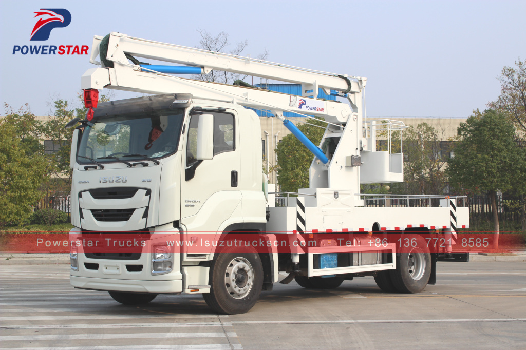 Armenia ISUZU GIGA hydraulic manlift platform aerial bucket truck for sale