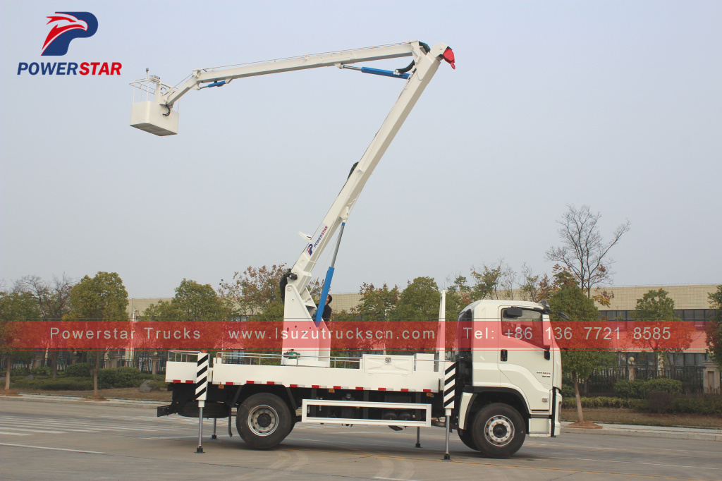 Armenia ISUZU GIGA hydraulic manlift platform aerial bucket truck for sale