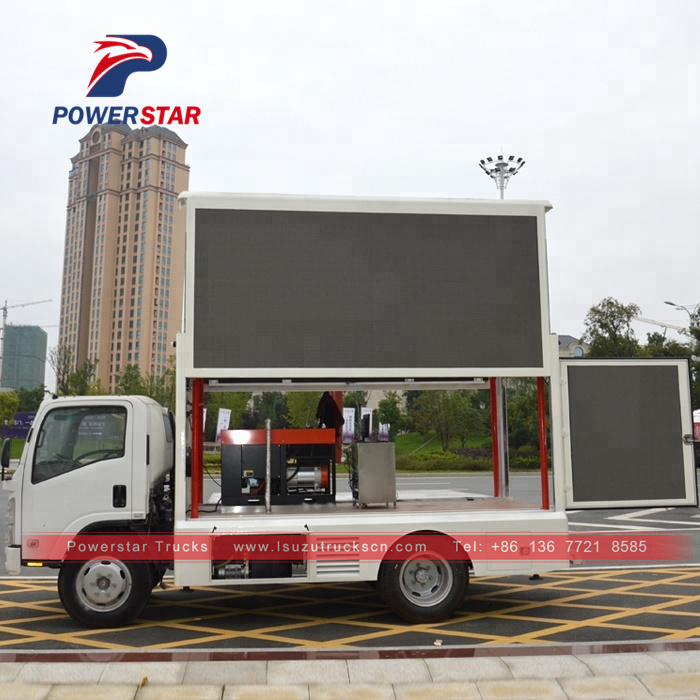 Isuzu brand Mobile Stage Truck & Outdoor LED Screen Hydraulic Truck for roadshow