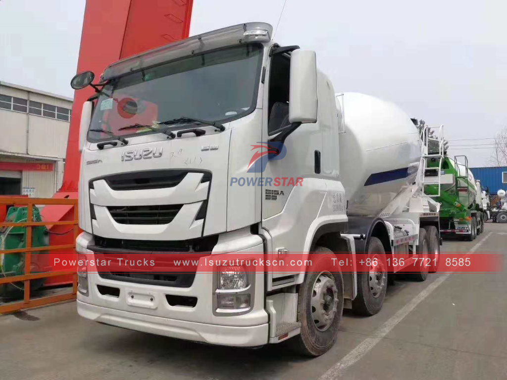 Isuzu GIGA 8x4 12 wheelers concrete drum mixer trucks for sale