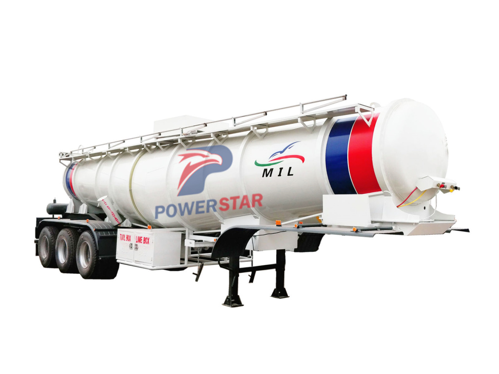 Zambia 3 Axle Sulfuric Acid tanker Semi Trailer for sale