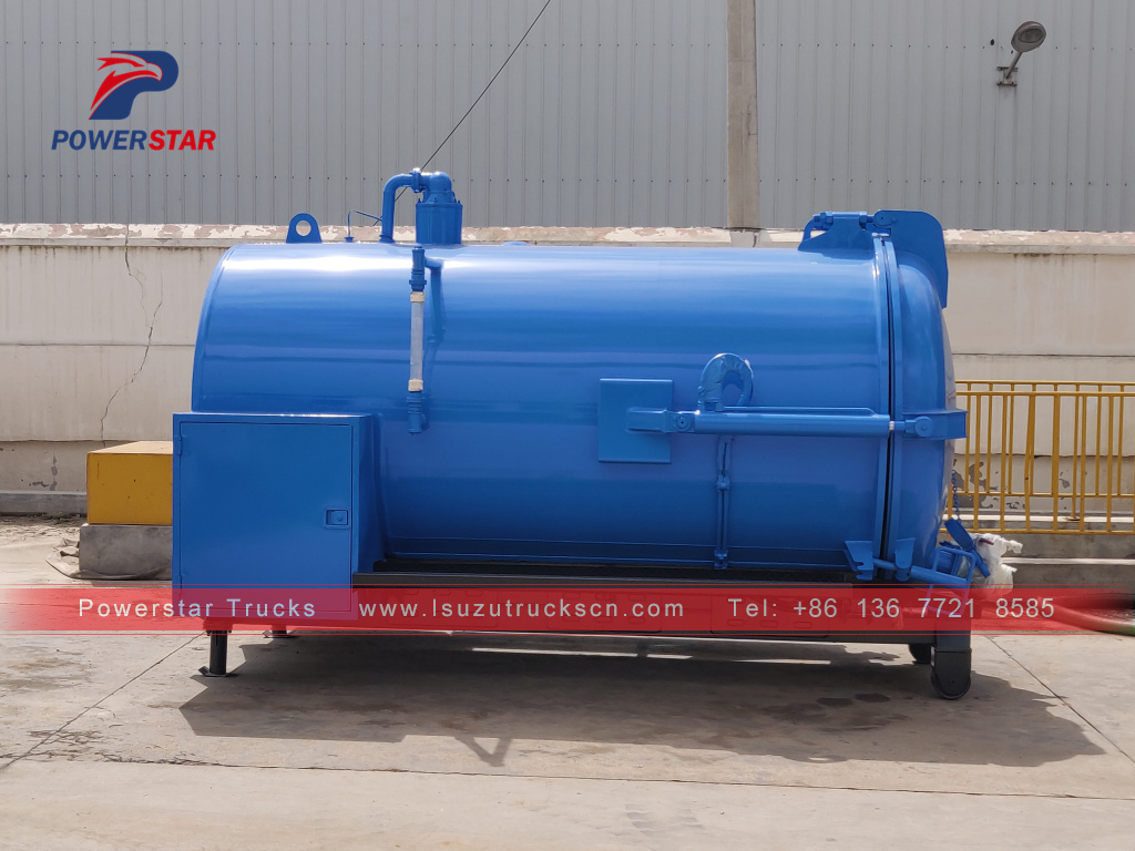 6,000L Sewage vacuum pump tanker truck super structure body kit