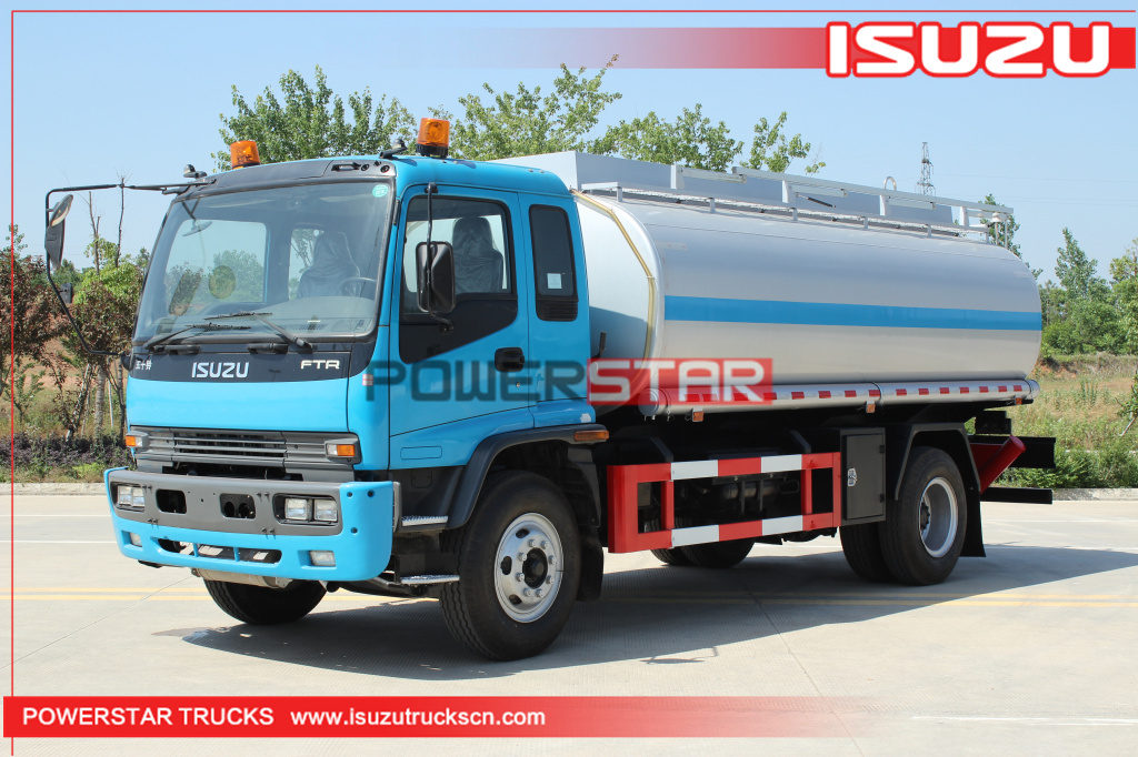 Myanmar ISUZU FTR FVR Fuel Tank Truck Refueling Oil Tanker Truck for Sale