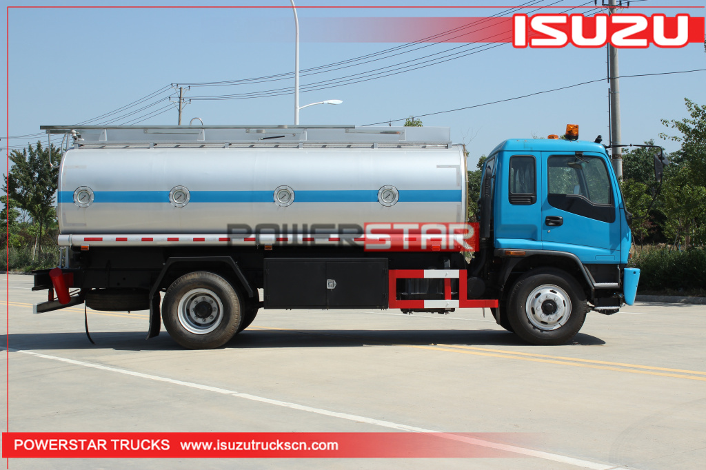 Myanmar ISUZU FTR FVR Fuel Tank Truck Refueling Oil Tanker Truck for Sale