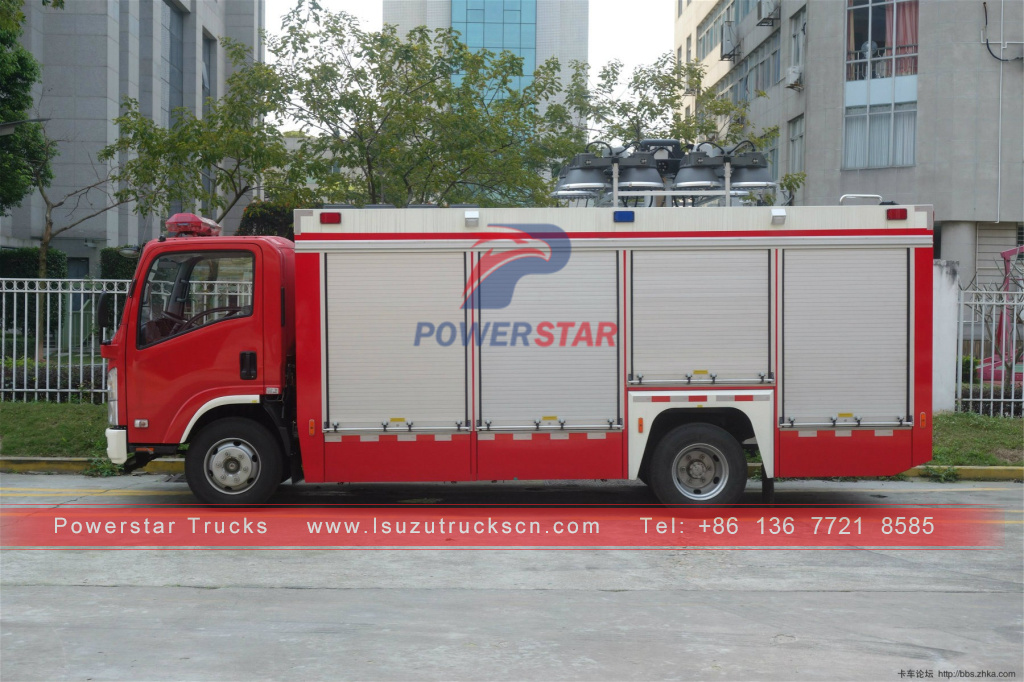 ISUZU floodlight lighting tower fire vehicle fire truck for sale 