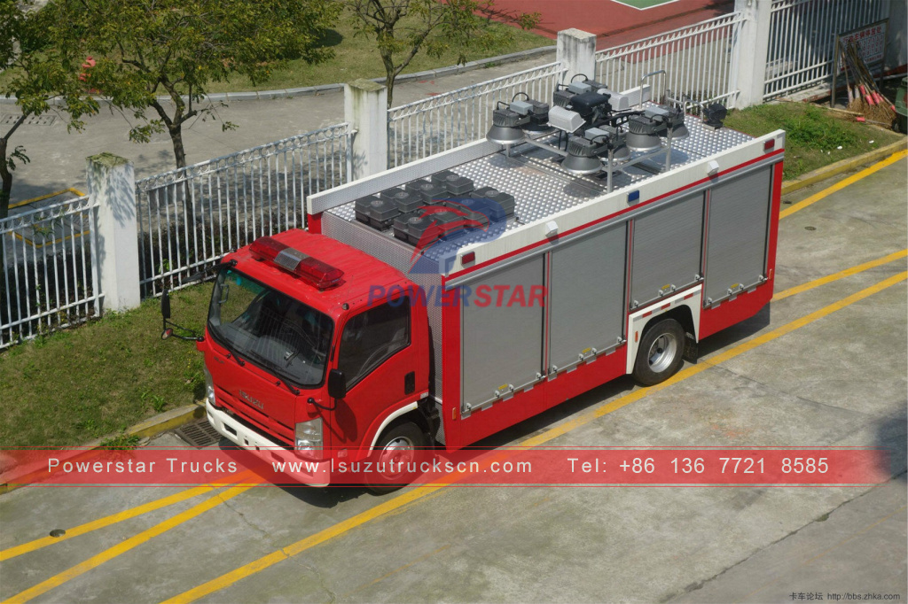 ISUZU floodlight lighting tower fire vehicle fire truck for sale 