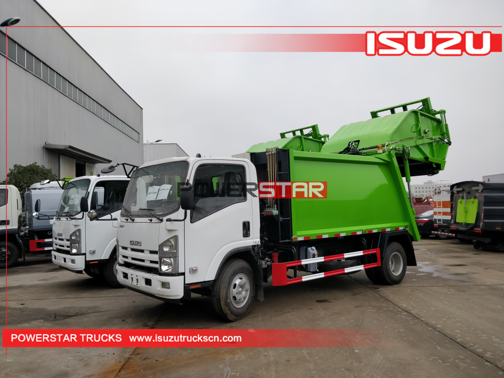 ISUZU ELF 4x2 Refuse Compactor Truck 10 cubic meters Compression Garbage Truck 