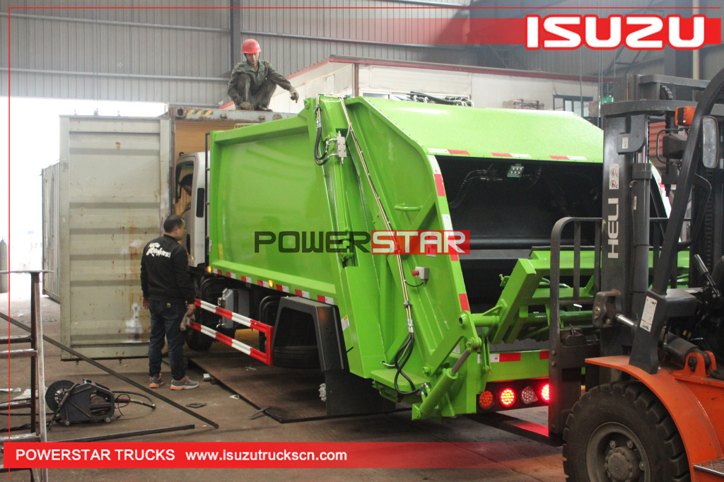 ISUZU ELF 4x2 Refuse Compactor Truck 10 cubic meters Compression Garbage Truck 