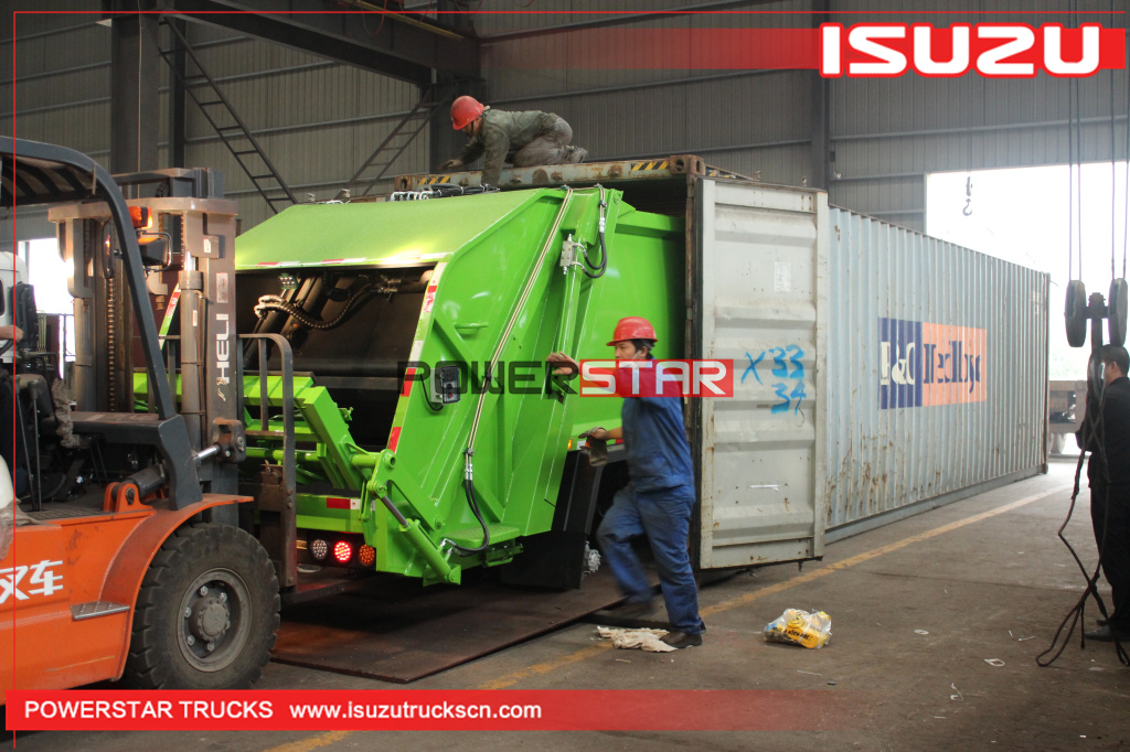 ISUZU ELF 4x2 Refuse Compactor Truck 10 cubic meters Compression Garbage Truck 