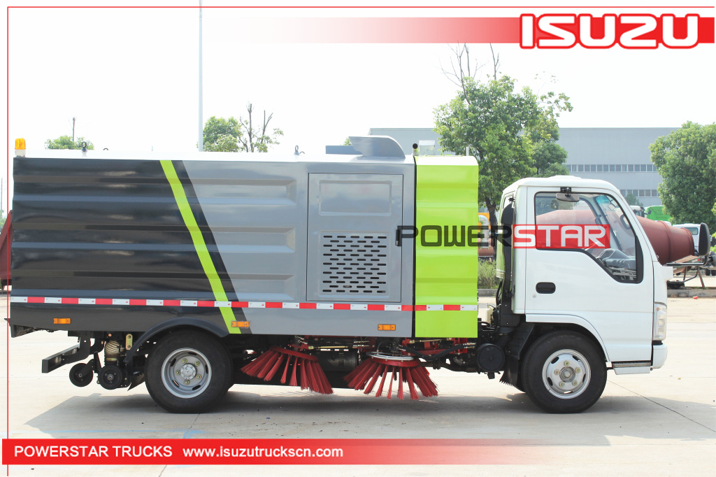 Isuzu Truck Mounted Vacuum Road Sweeper Trucks for sale