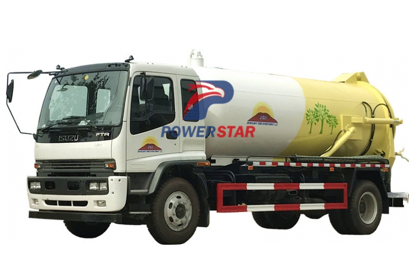 Vacuum suction truck Isuzu FTR sewage pump trucks