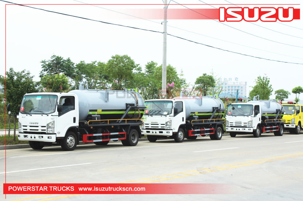 Philippines ISUZU ELF 700P Vacuum Septic Cleaning Sewage Suction Tank Truck