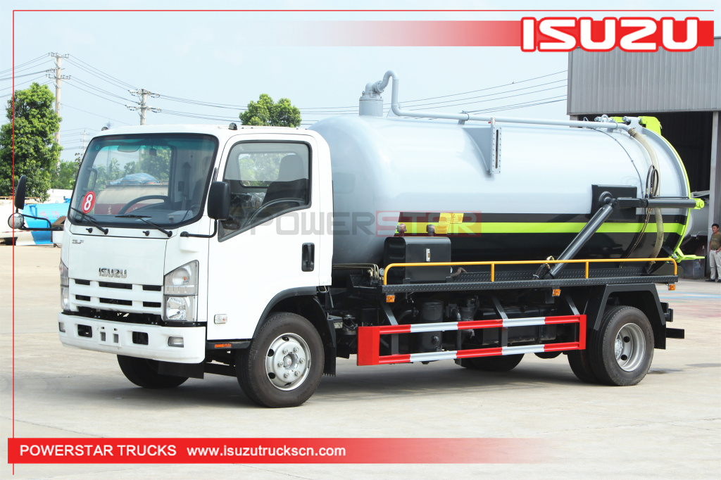 Philippines ISUZU ELF 700P Vacuum Septic Cleaning Sewage Suction Tank Truck