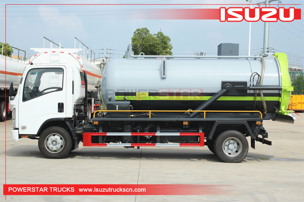 Philippines ISUZU ELF 700P Vacuum Septic Cleaning Sewage Suction Tank Truck