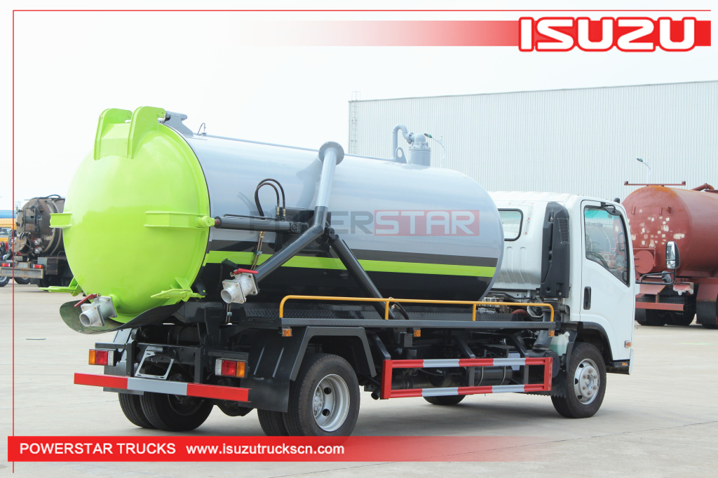 Philippines ISUZU ELF 700P Vacuum Septic Cleaning Sewage Suction Tank Truck