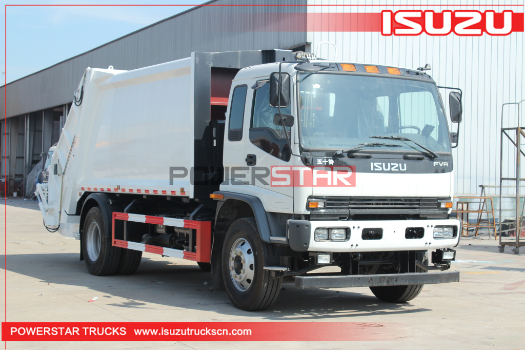 Mongolia ISUZU FTR FVR Compactor Refuse Truck 240HP Compressed Garbage Truck