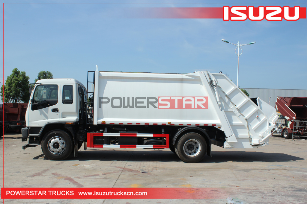 Mongolia ISUZU FTR FVR Compactor Refuse Truck 240HP Compressed Garbage Truck