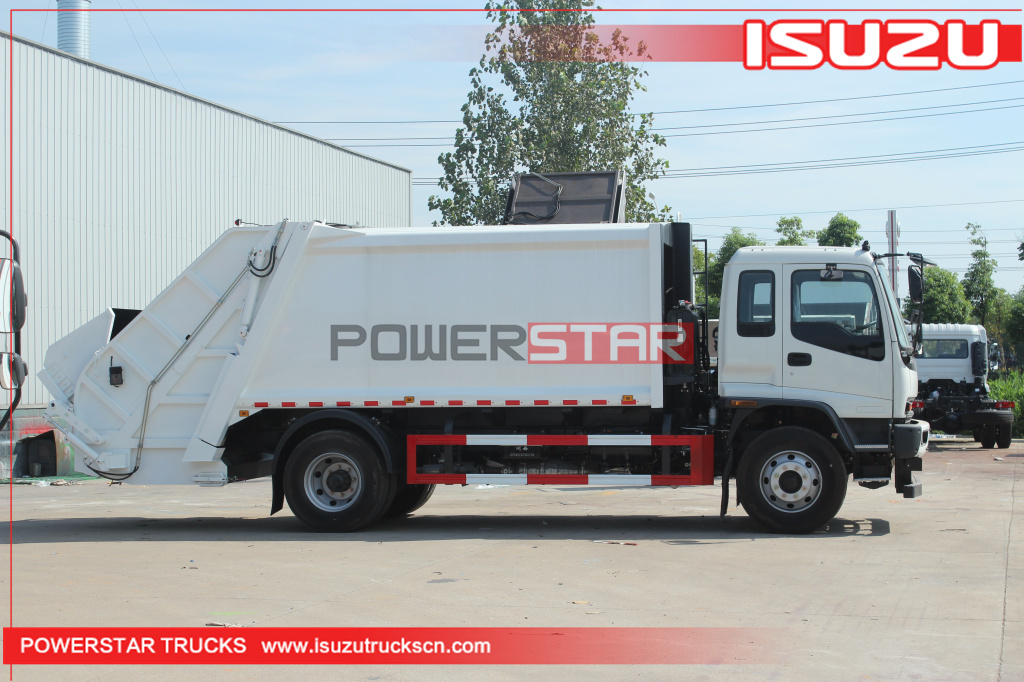 Mongolia ISUZU FTR FVR Compactor Refuse Truck 240HP Compressed Garbage Truck