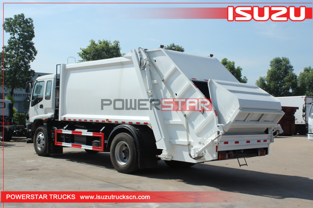 Mongolia ISUZU FTR FVR Compactor Refuse Truck 240HP Compressed Garbage Truck