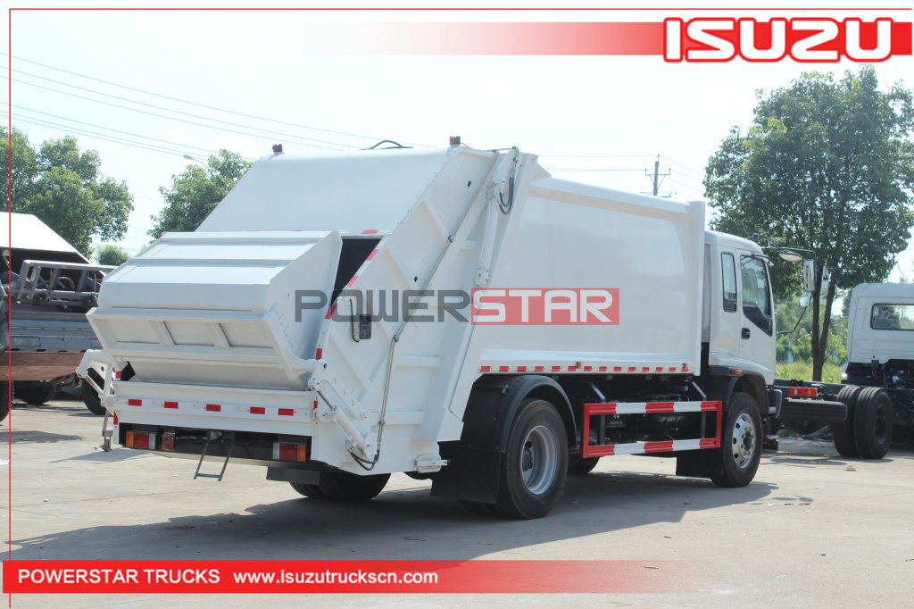 Mongolia ISUZU FTR FVR Compactor Refuse Truck 240HP Compressed Garbage Truck