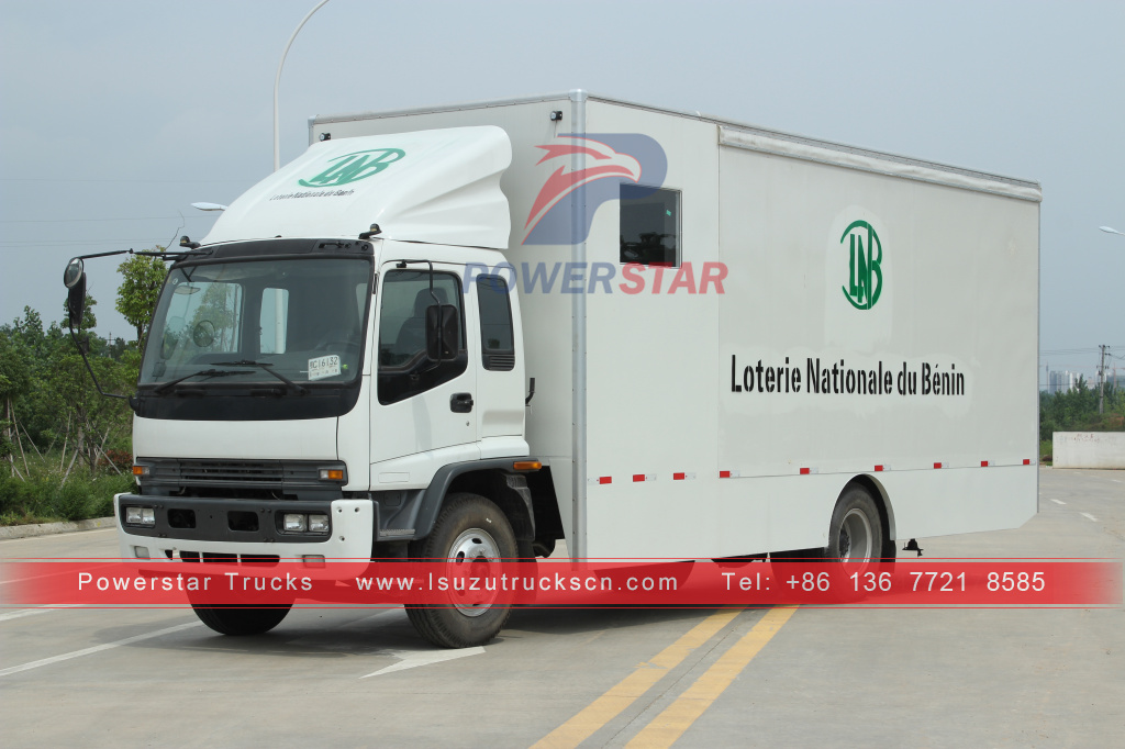 Africa Benin New ISUZU Outdoor Election Vote Car Mobile Advertising Show Truck with Foldable Stage